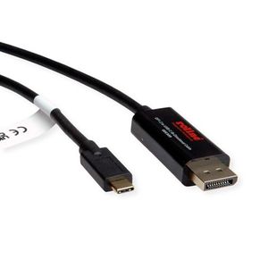 ROLINE USB Type C - DisplayPort, v1.2, bidirectionele adapterkabel, M/M, 2 m