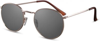 CWI zonnebril unisex rond goud/zwart (CWI2154) CWI zonnebril unisex rond goud/zwart (CWI2154)