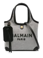 Balmain mini sac à main en toile à motif B-Army - Noir