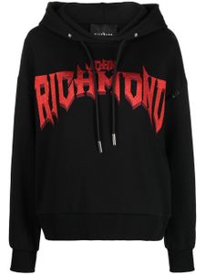 John Richmond hoodie Isamu à logo imprimé - Noir