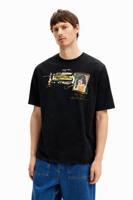 T-shirt met korte mouwen en Japanse stijl illustratie - BLACK - S