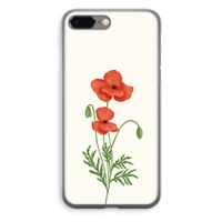 Red poppy: iPhone 8 Plus Transparant Hoesje - thumbnail