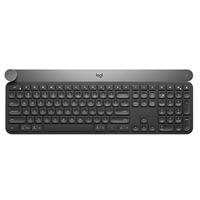 Logitech Craft Verlicht Draadloos Toetsenbord, Bluetooth, programmeerbare input dial, Multi-device, Automatisch Verlichte toetsen, PC/Mac/Laptop, QWERTY US International layout - Zwart