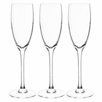 6x Stuks Champagneglazen Van Glas 160 Ml - Champagneglazen
