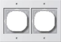 Gira TX44 2-voudig kunststof afdekraam H+V, wit