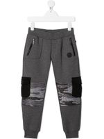 Philipp Plein Junior pantalon de jogging à design patchwork - Gris - thumbnail