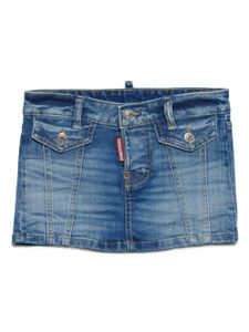 DSQUARED2 KIDS jupe en jean à applique logo - Bleu