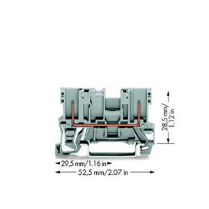 WAGO 769-156 Basisklem 5 mm Spanveer Toewijzing: L Grijs 100 stuk(s)