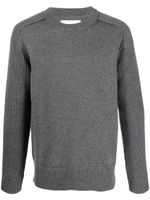 Jil Sander pull à manches nervurées - Gris