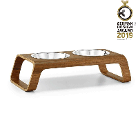 MiaCara MiaCara Desco Cat Food Tray Walnut