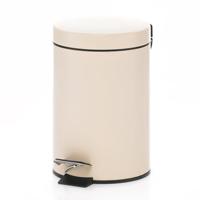 Kela 20900 Pedaalemmer, vuilnisbak, 3 l, metaal, Monaco, beige, één maat