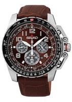 Horlogeband Seiko SSC279 Leder Bruin 22mm - thumbnail