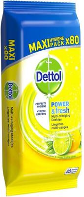 Dettol Multi-Reinigingsdoekjes - Power & Fresh 80 stuks