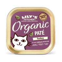 LILY'S KITCHEN CAT ORGANIC TURKEY PATE 19X85 GR