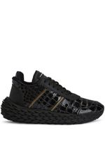 Giuseppe Zanotti baskets Urchin à effet peau de crocodile - Noir