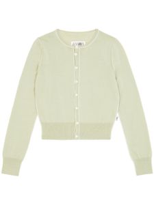 MM6 Maison Margiela cardigan en maille fine - Tons neutres