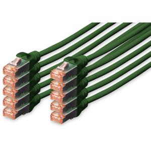 Digitus DK-1644-010-G-10 RJ45 Netwerkkabel, patchkabel CAT 6 S/FTP 1.00 m Groen Folie afscherming, Afscherming totaal, Afgeschermd, Halogeenvrij, Simplex,