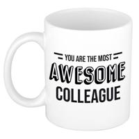 1x stuks personeel / collega cadeau mok / you are the most awesome colleague - feest mokken