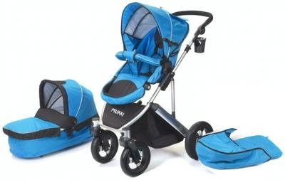 Mukki combi-kinderwagen Daily Transporter en reiswieg blauw Mukki combi-kinderwagen Daily Transporter en reiswieg blauw