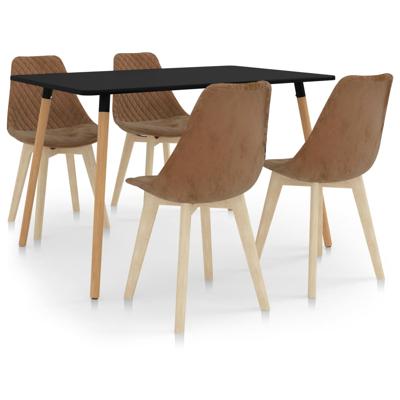 vidaXL 5-delige Eethoek bruin vidaXL 5-delige Eethoek bruin