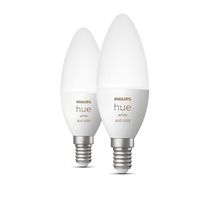 Philips Hue White and Color ambiance Losse kaarslamp E14 duopak - thumbnail