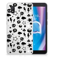 Silicone Back Case Alcatel 1B (2020) Silver Punk