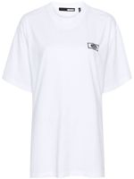 ROTATE BIRGER CHRISTENSEN t-shirt en coton biologique à patch logo - Blanc - thumbnail