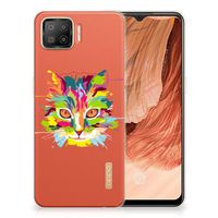 OPPO A73 4G Telefoonhoesje met Naam Cat Color