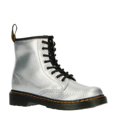Dr. Martens 1460 J Silver Reptile Emboss veterboots zilver
