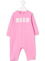 MSGM Kids grenouillère à logo imprimé - Rose - thumbnail