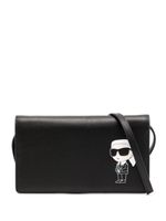 Karl Lagerfeld porte-monnaie Ikonik 2.0 en cuir - Noir