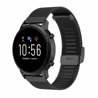 By Qubix - Compatible met Xiaomi Mi Watch/Compatible met Xiaomi Watch 2 / Compatible met Xiaomi Watch S1 / S2 / S3 / S4 - Milanese bandje met klemsluiting - Zwart - Compatible Xiaomi bandje