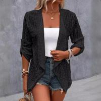 Shawl Collar Casual Loose Plain Jacket