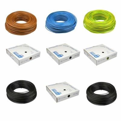 Pakket VD draad Donne VD installatiedraad 2x Zwart Bruin Blauw Geel/Groen rol 100 meter