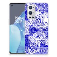 Silicone Back Case OnePlus 9 Pro Angel Skull Blauw