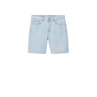 Mango Man regular fit jeans short changeant blauw