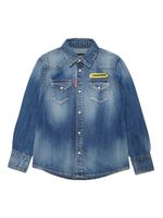 DSQUARED2 KIDS chemise en jean à boutons pression - Bleu - thumbnail