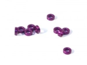 Aluminium washer 3 x 6 x 2.0mm (purple/10 pcs)