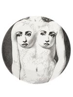 Fornasetti assiette à imprimés visages - Noir - thumbnail