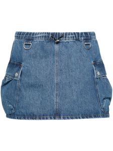 Coperni jupe cargo en jean à logo appliqué - Bleu