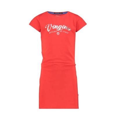 Vingino Essentials T-shirtjurk met logo rood