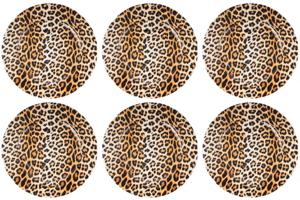 Studio Tavola Dinerborden Leopard ø 27 cm - 6 stuks