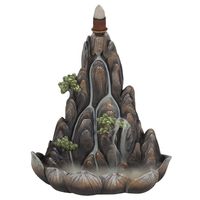 Backflow Wierook Houder Bronskleurige Berg Polyresin (18 cm) - thumbnail