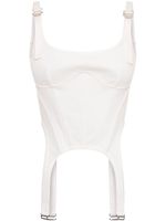 Dion Lee haut nervuré en coton biologique - Blanc