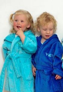 Yep kinderbadjas - capuchon badjas blauw - 10 jaar