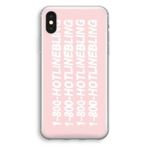 Hotline bling pink: iPhone XS Transparant Hoesje