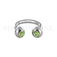 Circulair barbell 1.6 mm groen - thumbnail