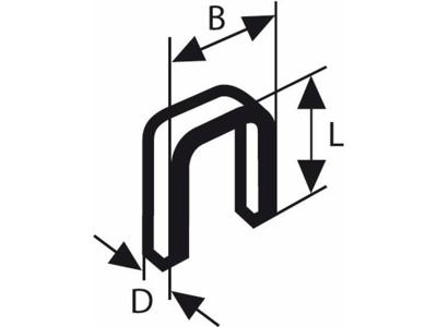 Bosch Accessories 2609200224 Nieten met smalle rug Type 55 1000 stuk(s) Afm. (l x b) 30 mm x 6 mm