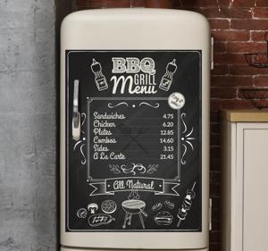 Koelkast sticker Barbecue Grill Menu