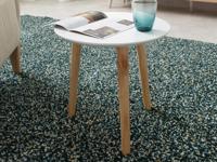 Bijzettafel rond IMOTEP 40 cm wit-pijnboom